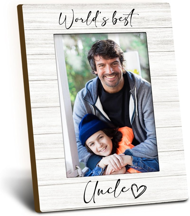 Father's Day Uncle Photo Frame, Wooden Table Decor