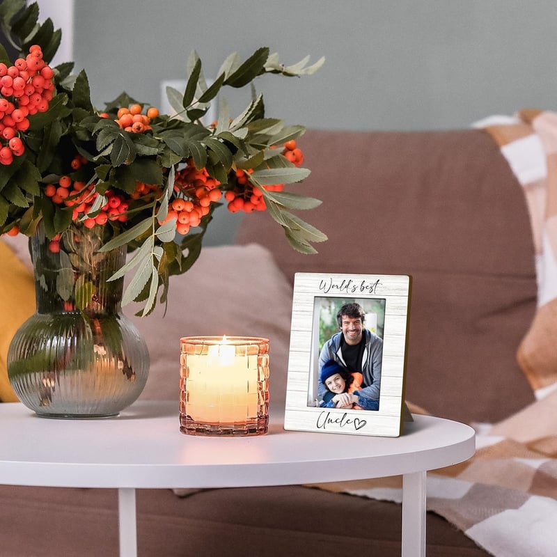 Father's Day Uncle Photo Frame, Wooden Table Decor