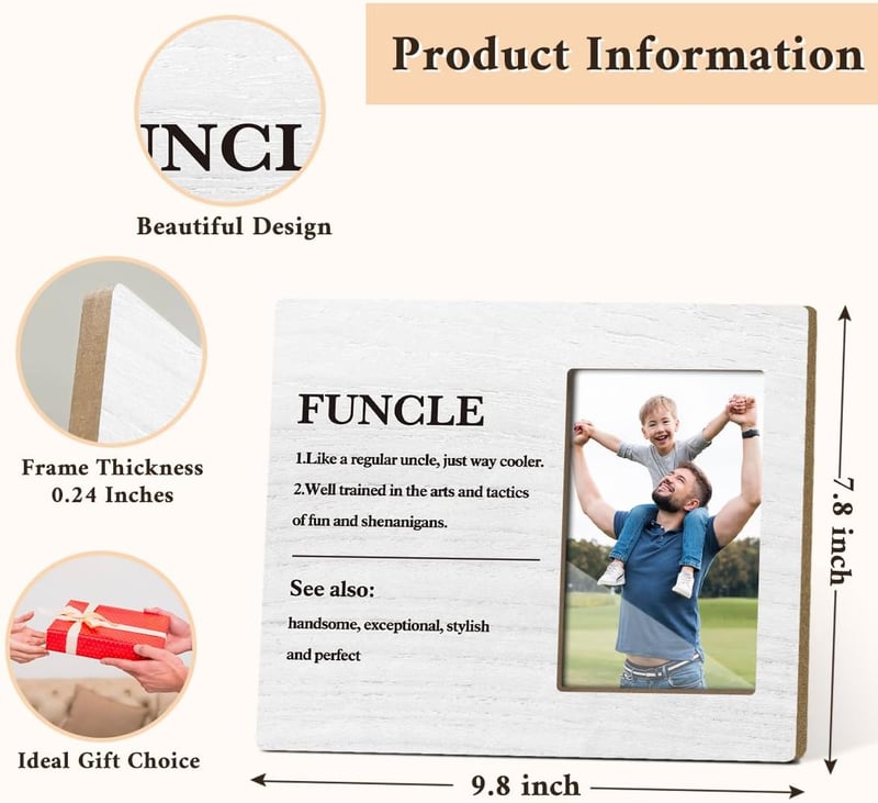 Uncle Picture Frame - Best Birthday Gift from Niece or Nephew