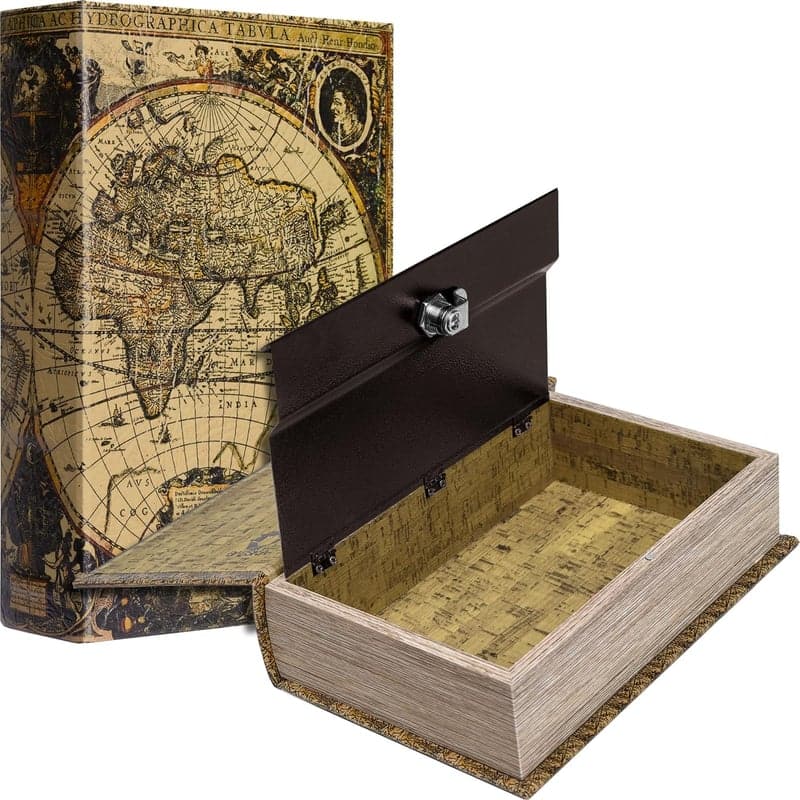 Portable Dual Book Safe with Concealed Lock for Hidden Storage