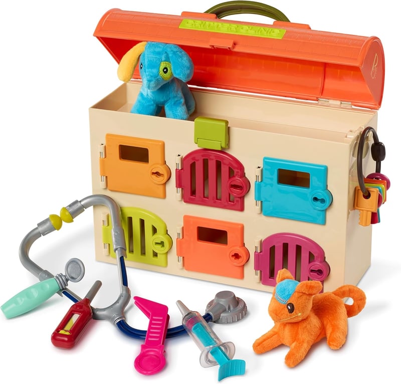 Pretend Play Vet Set for Toddlers – 14-Piece Toy Pet Care Kit