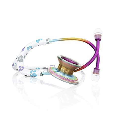 Pet-Themed Titanium Stethoscope for Adults, Lightweight MDF Design