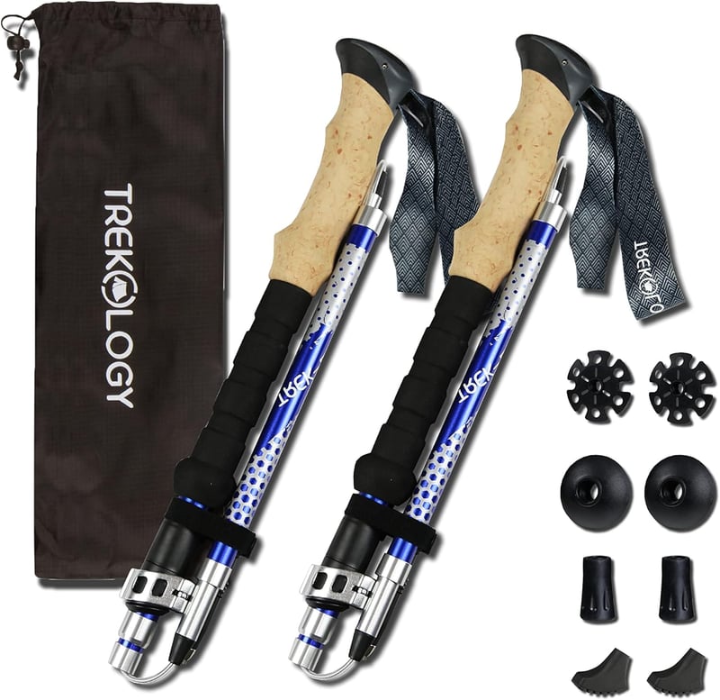 Collapsible Hiking Poles - Lightweight Support for All, 2pc Set
