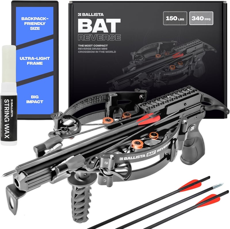 BALLISTA BAT Mini Crossbow 150lbs 340fps for Hunting