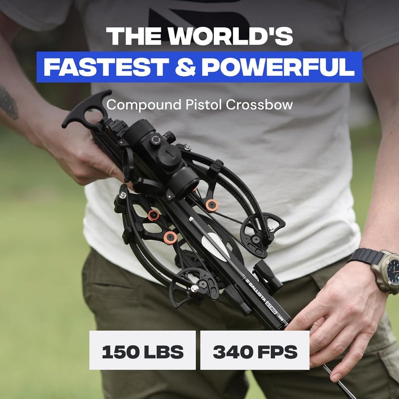 BALLISTA BAT Mini Crossbow 150lbs 340fps for Hunting