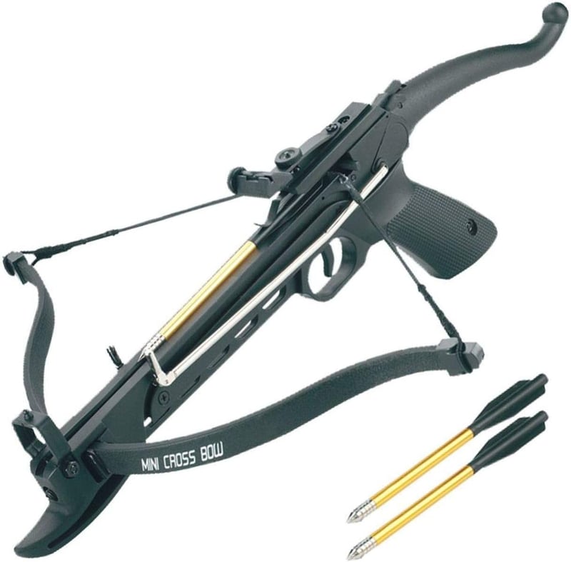 Pistol Crossbow with 80 lb Tension and 27 Bolts