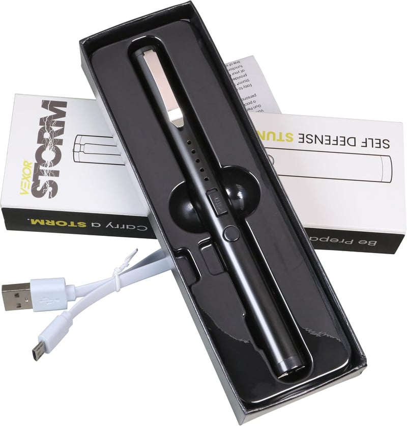 Personal Safety Pen with LED Light & USB Charging