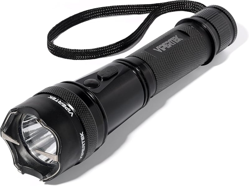 Heavy Duty Rechargeable Stun Gun with LED Flashlight for Self Defense