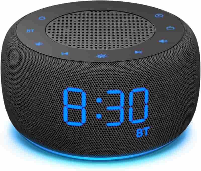 Bluetooth Speaker Alarm Clock with FM Radio for Bedroom