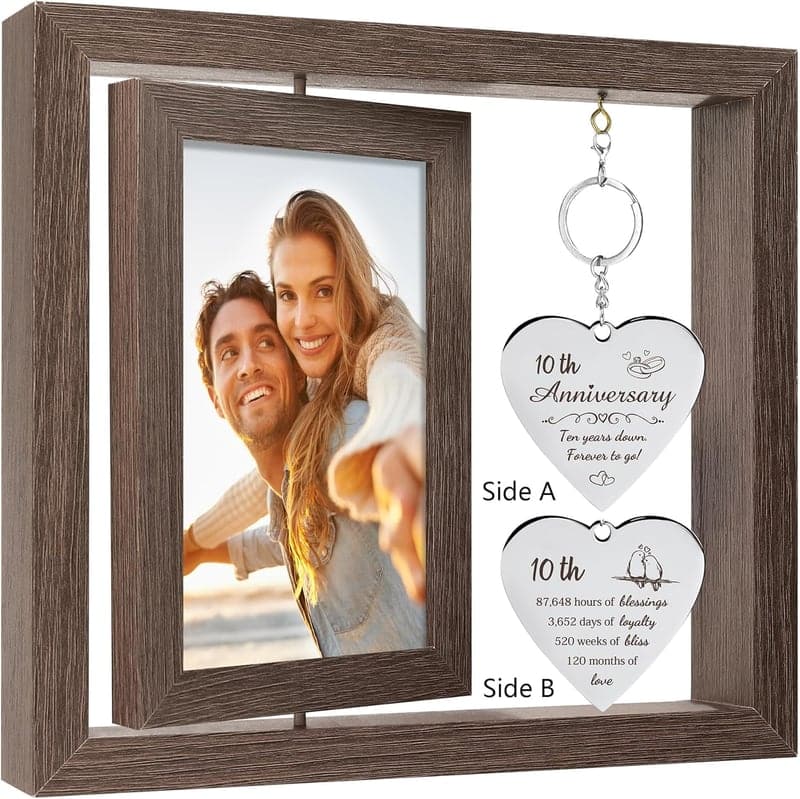 10th Anniversary Personalized Photo Frame for Couples