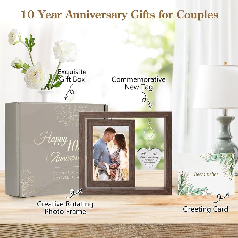 10th Anniversary Personalized Photo Frame for Couples