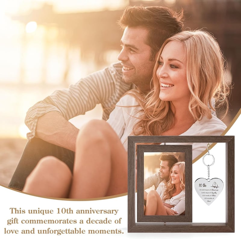 10th Anniversary Personalized Photo Frame for Couples