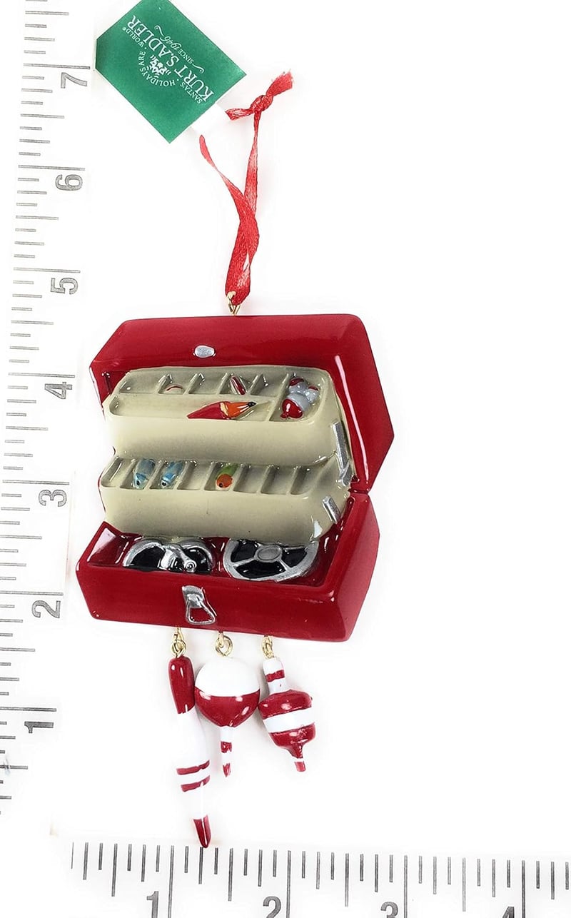 Fishing Tackle Box Christmas Tree Ornament with Bobbers & Lures