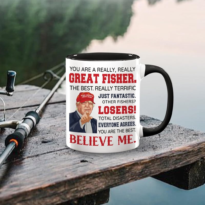 Fishing Mug 11 Oz - Funny Gift for Men, Dad, Husband, Grandpa