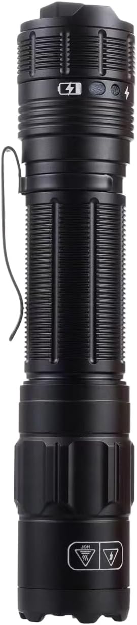 Rechargeable Stun Gun with LED Flashlight and Holster