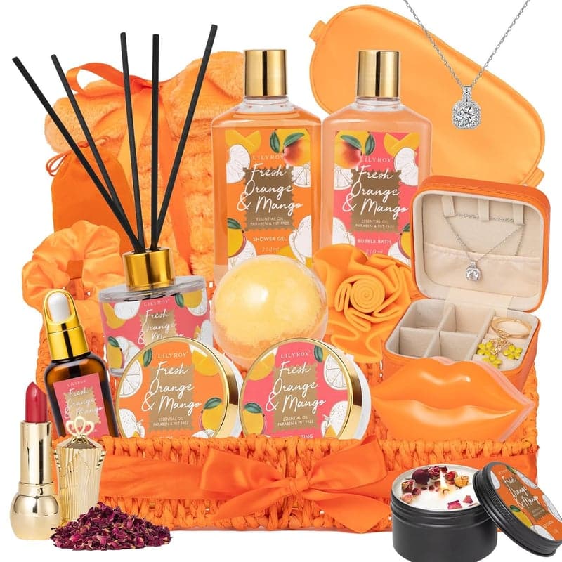 Mother's Day Spa Gift Set: 21-Piece Bath Basket