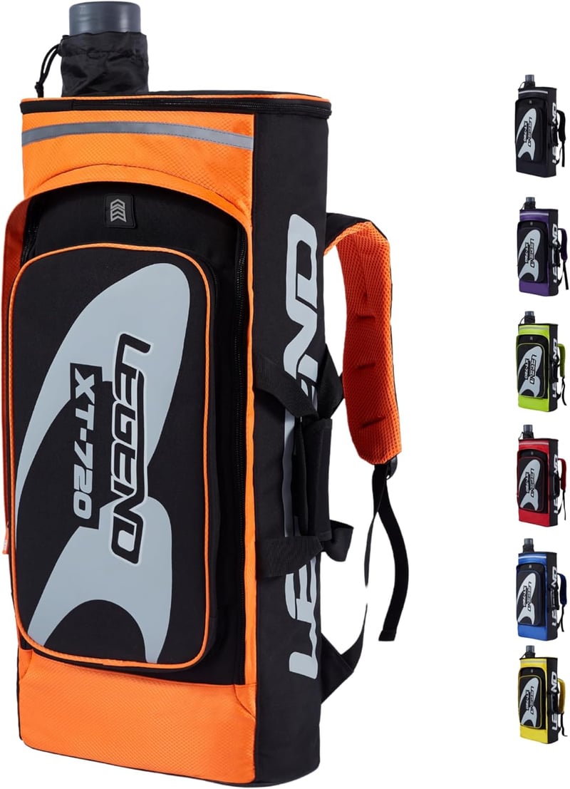 Recurve Bow Case with Arrow Tube - Padded Nylon Archery Backpack