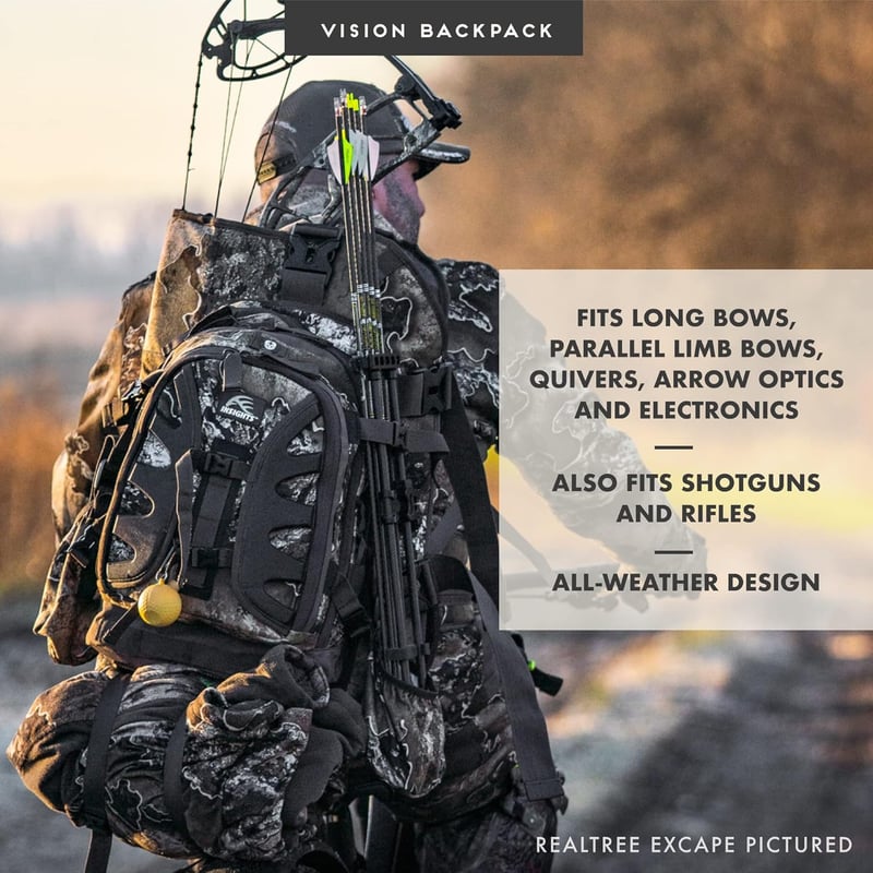 Camouflaged Vision Bow Hunting Pack by frogg toggs