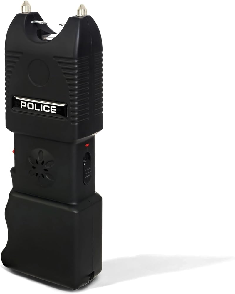 Stun Gun with LED Flashlight & Siren Alarm