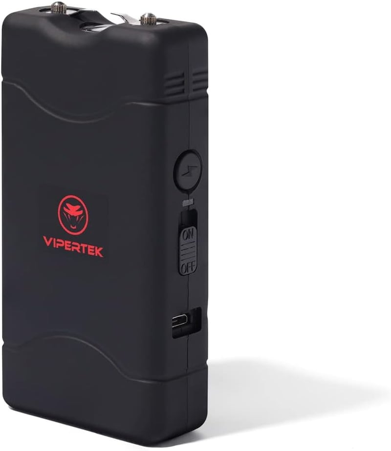 Mini Rechargeable Stun Gun with LED Flashlight for Self-Defense