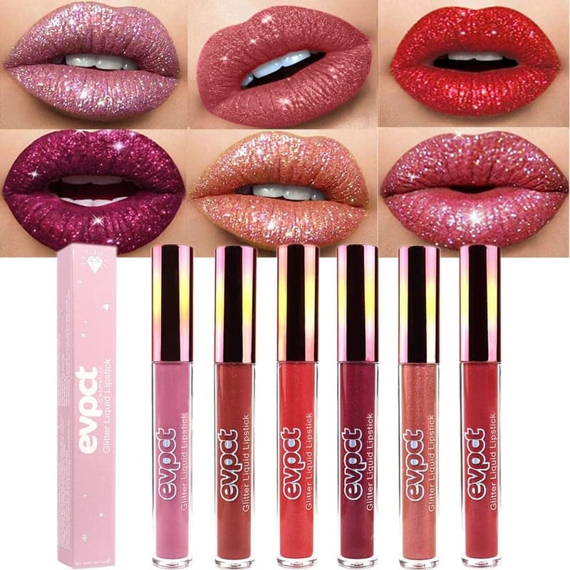 Diamond Glitter Lipstick Set for Women