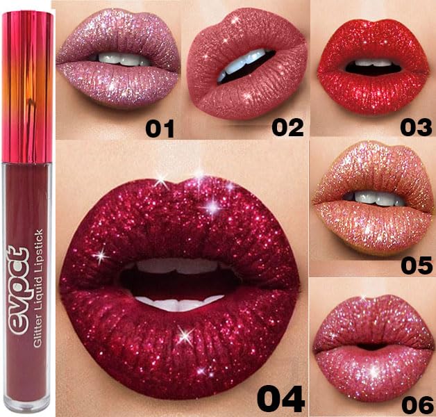 Diamond Glitter Lipstick Set for Women