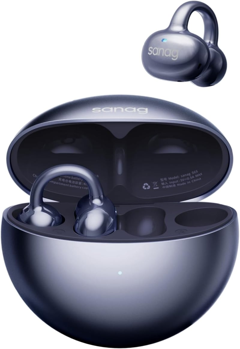 Wireless Open-Ear Sport Headphones, 38H Playtime, IPX4 Waterproof