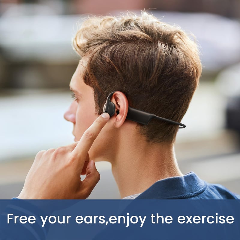 Wireless Bone Conduction Headphones – Bluetooth 5.3, IPX5 Sport