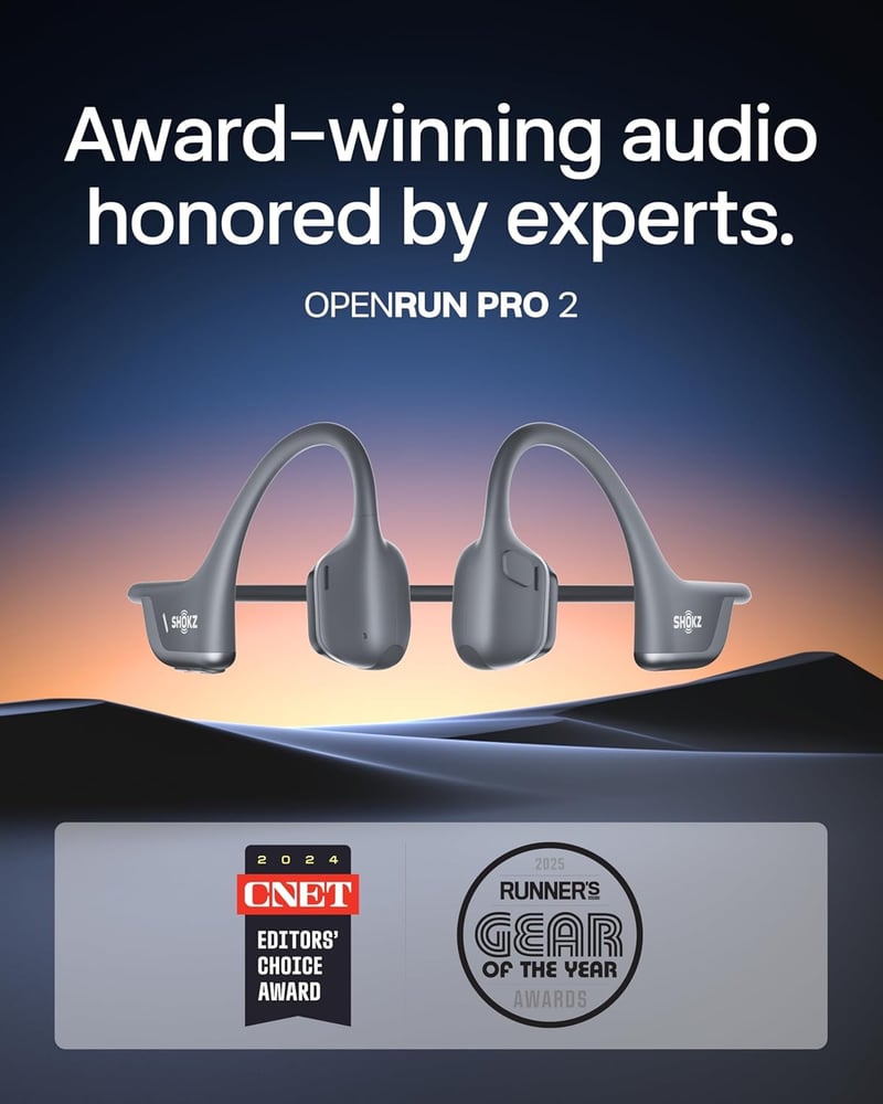 Open-Ear Bone Conduction Sport Headphones with Deep Bass