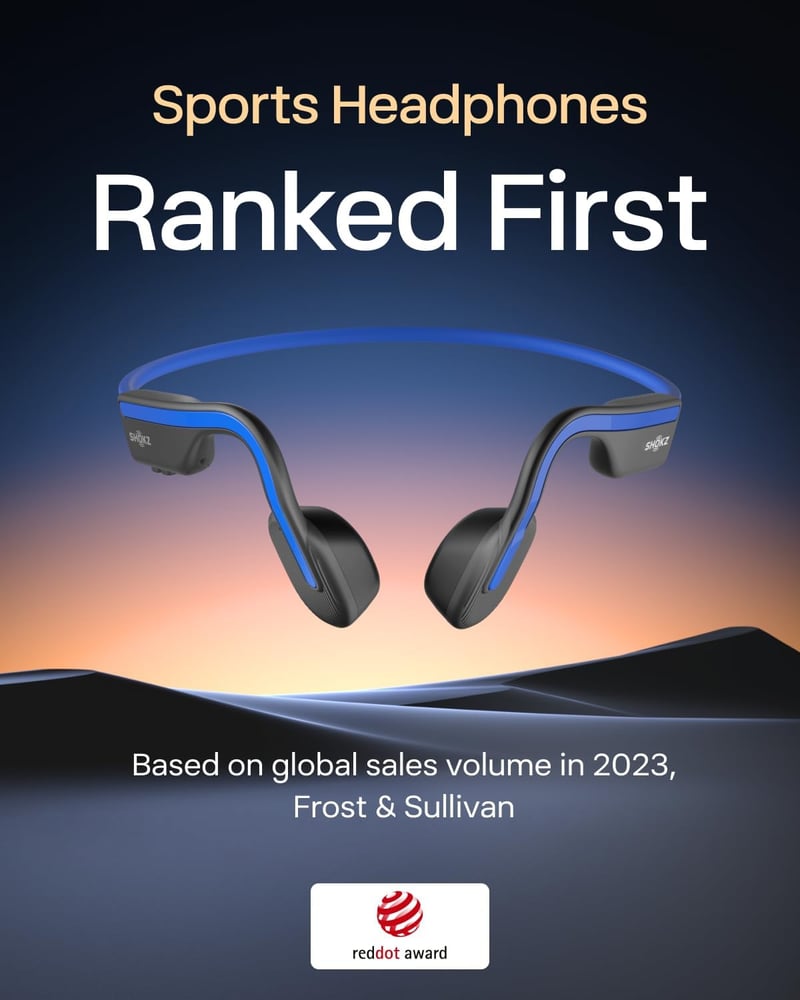 Open-Ear Bluetooth Sport Headphones, Sweatproof for Workouts