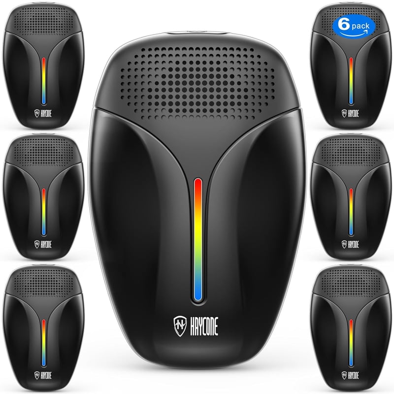 2025 Ultrasonic Insect and Rodent Repeller, 3 Modes, 6-Pack