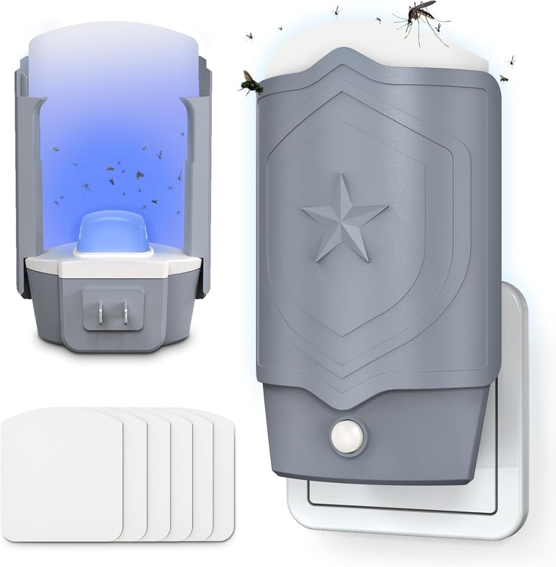 Indoor Fly Trap, Plug-In 2-Pack for Gnats and Mosquitoes