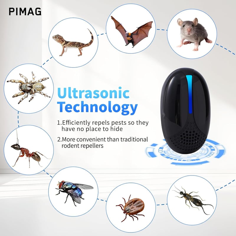 Ultrasonic Pest Repeller 6-Pack for Home and Office Use