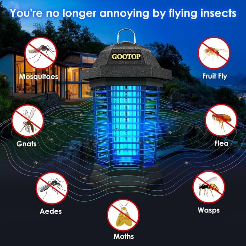 Bug Zapper Outdoor Electric, 4200V, Indoor/Outdoor Use