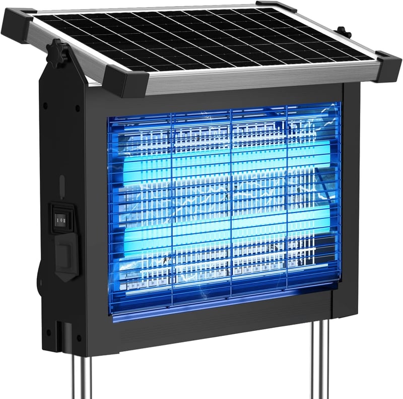 Solar Bug Zapper with Sensor Panel for Home and Outdoor Camping
