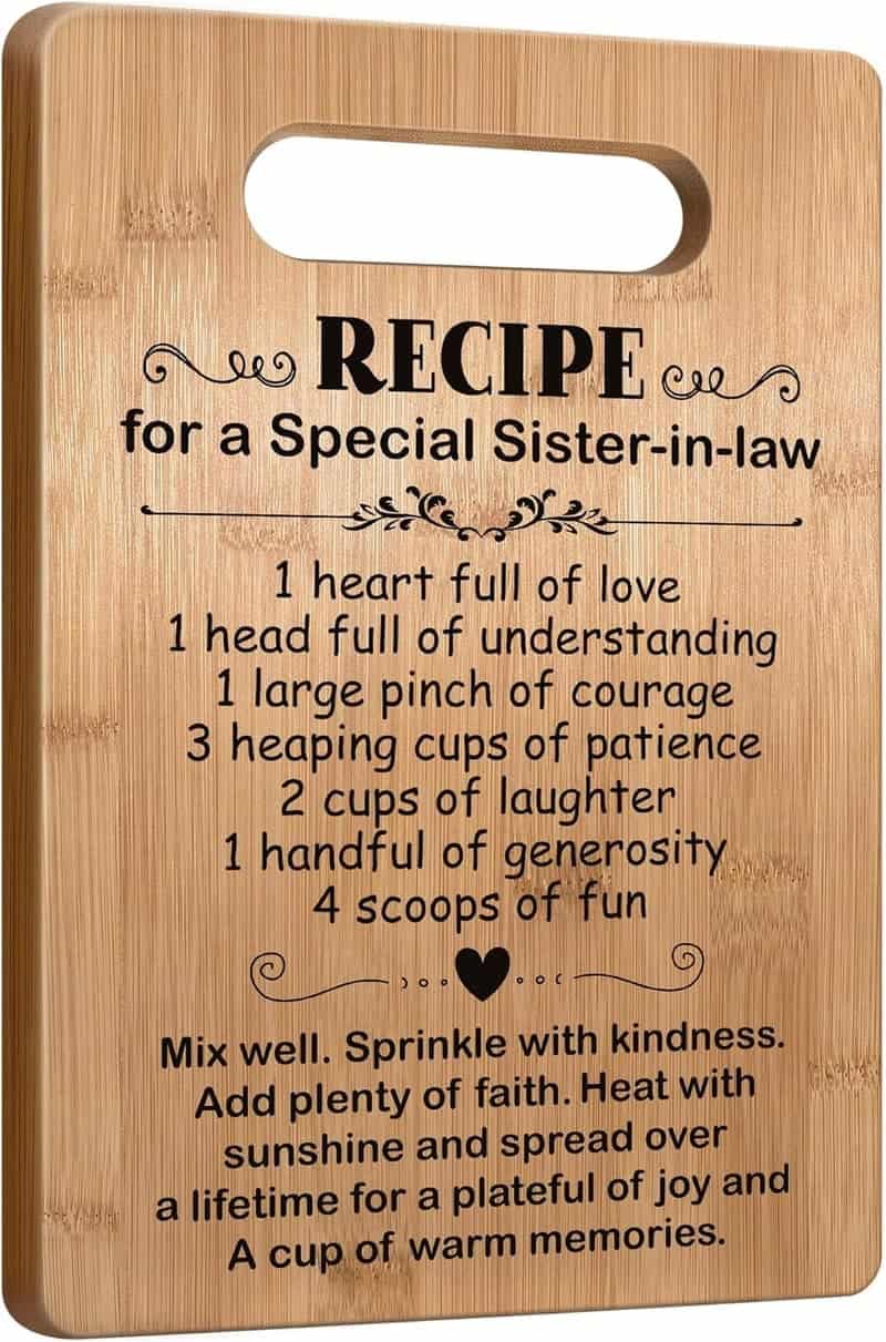 Birthday Cutting Board for Sister-in-Law