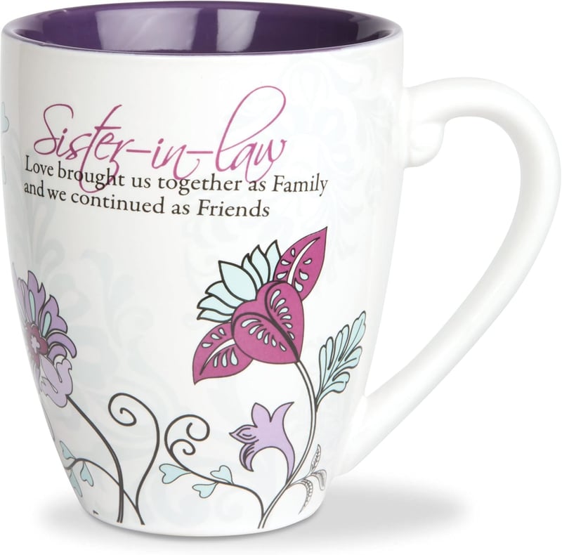 Sister-In-Law Butterfly Floral Mug, 591ml Purple