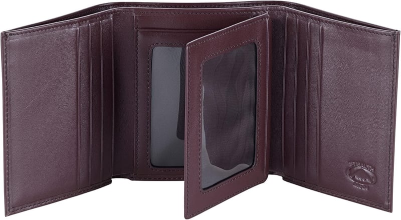 Men's RFID Trifold Leather Wallet with ID Holder
