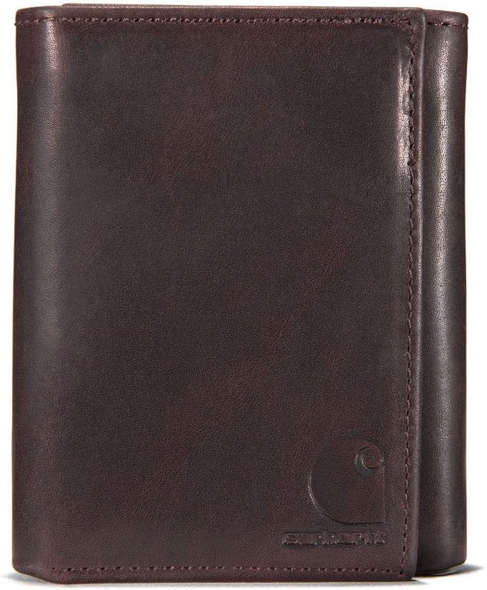 Carhartt Men's Oil Tan Leather Trifold Wallet