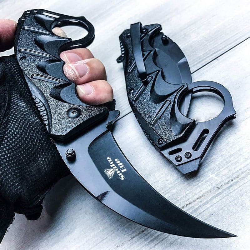 Tactical Black Folding Pocket Knife