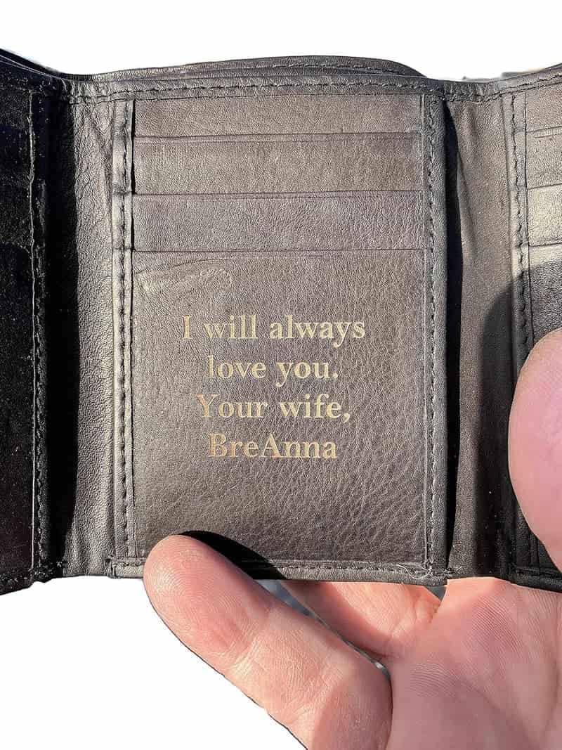 Personalized Men's Tri-Fold Genuine Leather Wallet