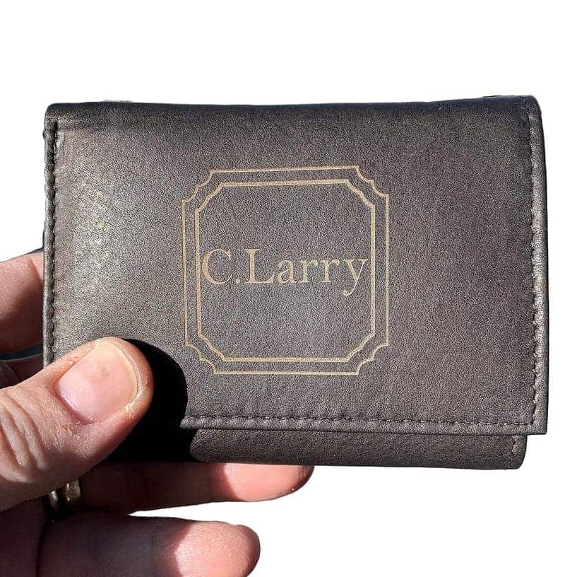 Personalized Men's Tri-Fold Genuine Leather Wallet
