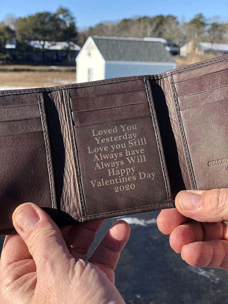 Personalized Men's Tri-Fold Genuine Leather Wallet