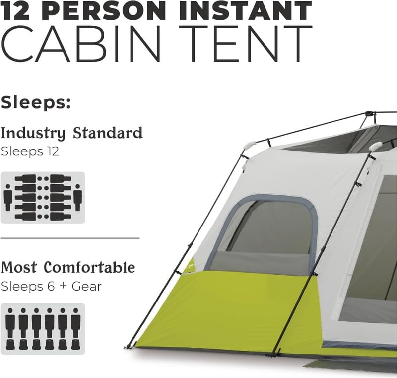 Family Cabin Tent with Storage Pockets