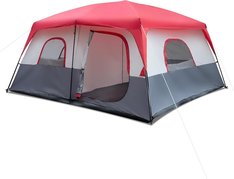 14-Person Family Tent with 2 Rooms for Camping & Outdoor Adventures