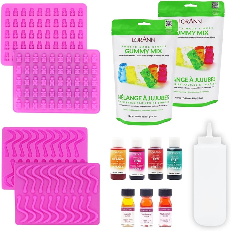 DIY Gummy Candy Kit with Molds & Flavors