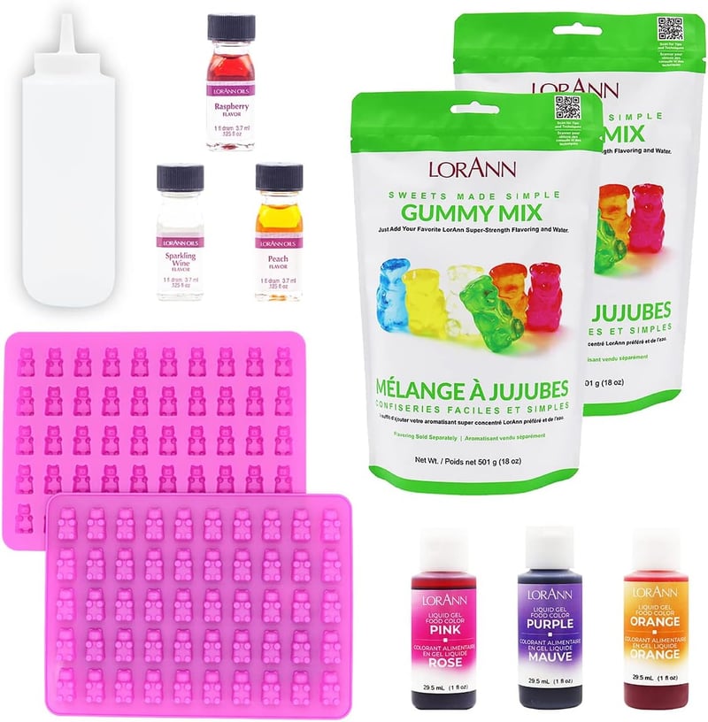 DIY Gummies Kit - Silicone Mold & Flavor Assortment