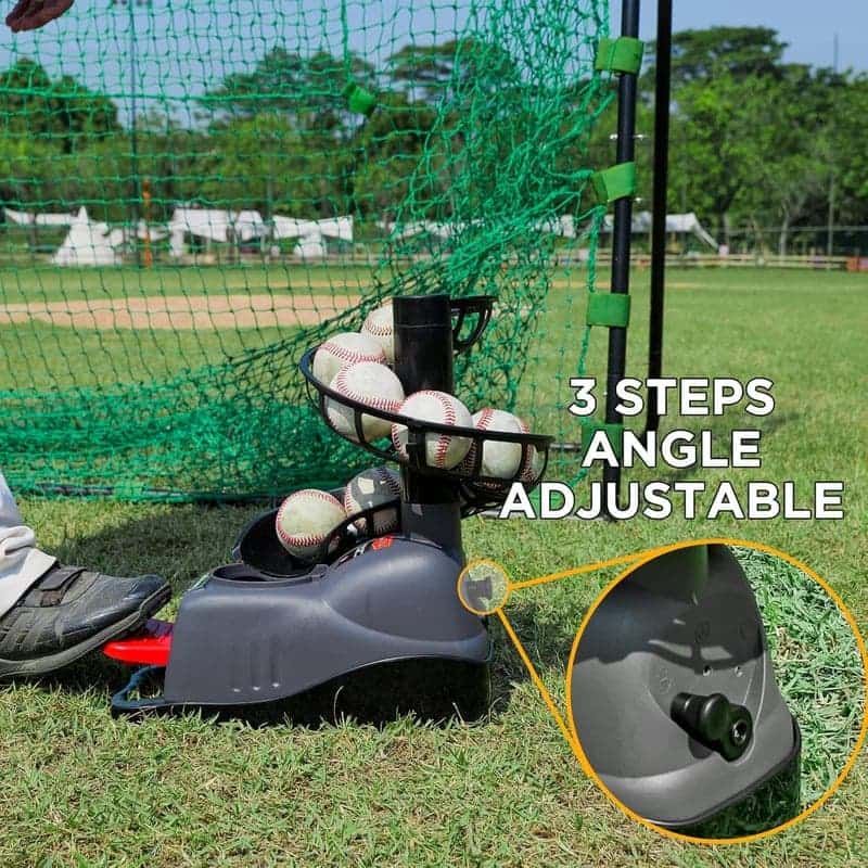 Baseball Soft Toss Machine, Adjustable Angle, No Power Needed