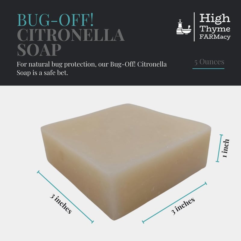 Camping Citronella Soap Bar - All-Natural, Handmade, 5 Oz
