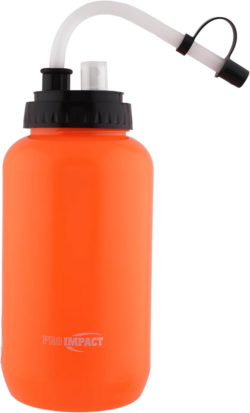 35.5 Oz Squeezable Water Bottle with Straw & Spray Cap - BPA-Free